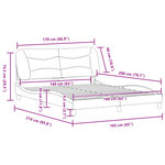 vidaXL Cadre de lit sans matelas crème 160x200 cm tissu