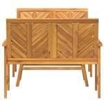 vidaXL Ensemble de salon de jardin 2 Pièces Marron Bois d'acacia massif