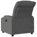 vidaXL Fauteuil inclinable de massage gris foncé tissu