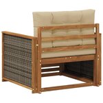 vidaXL Sofa de milieu extérieur Naturel
