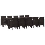 vidaXL Ensemble de salle à manger pour jardin avec coussin 11 Pièces
