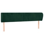 vidaXL Tête de lit avec oreilles Vert foncé 163x23x78/88 cm Velours