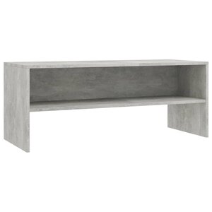 vidaXL Meuble TV Gris béton 100x40x40 cm Bois d’ingénierie