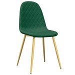 vidaXL Chaises à manger lot de 2 Vert foncé Velours