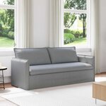 vidaXL Canapé Gris clair 196 x 82 x 85 cm tissu