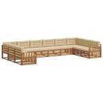 vidaXL Ensembles de canapés avec coussin 5 Pièces Naturel et Beige