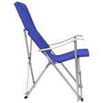 vidaXL Chaises de camping pliables 2 Pièces Bleu
