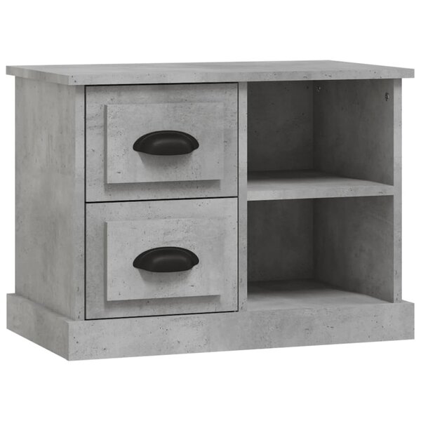 vidaXL Table de chevet gris béton 60x35 5x45 cm