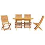 vidaXL Ensemble de salle à manger pour jardin 5 Pièces Marron
