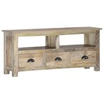 vidaXL Meuble TV 110x30x50 cm Bois massif de manguier