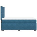 vidaXL Sommier à lattes de lit avec matelas bleu 90x190 cm velours