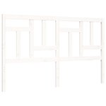 vidaXL Cadre de lit avec tête de lit blanc King Size bois massif