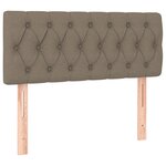 vidaXL Sommier à lattes de lit avec matelas Taupe 90x190 cm Tissu