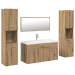 vidaXL Ensemble de meubles salle de bain 5 Pièces bois d'ingénierie