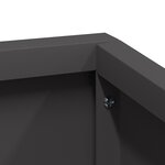 vidaXL Pot en plastique Noir Polyéthylène haute densité Moyen
