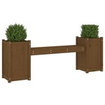 vidaXL Banc avec jardinières marron miel bois massif de pin