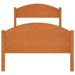 vidaXL Cadre de lit Marron miel Bois de pin massif 100x200 cm