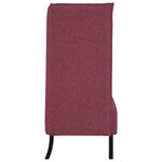 vidaXL Canapé à Haut Dossier Rouge bordeaux 109 x 56 x 121 cm tissu