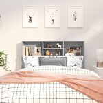 vidaXL Armoire de tête de lit Sonoma gris 120x19x103 5 cm
