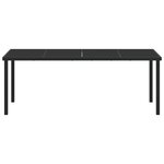 vidaXL Table de Jardin Noir 200 x 80 x 73 cm Teck massif