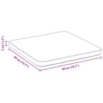 vidaXL Coussins de siège 4 Pièces Jaune clair 40 x 40 x 3 cm