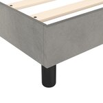 vidaXL Cadre de lit à lattes gris clair 100x203 cm velours