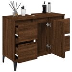 vidaXL Meuble d'évier chêne marron 80x33x60 cm bois d'ingénierie