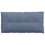 vidaXL Coussin de Dos Bleu 100 x 50 cm Tissu en velours côtelé