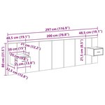 vidaXL Tête de lit avec armoire 3 Pièces Chêne noir Bois d'ingénierie