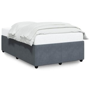 vidaXL Cadre de lit sans matelas gris foncé 120x200 cm velours
