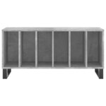 vidaXL Armoire à disques gris béton 100x38x48 cm bois d'ingénierie
