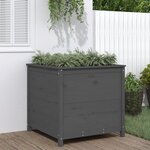 vidaXL Jardinière gris 82 5x82 5x78 cm bois massif de pin