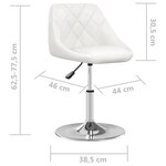 vidaXL Chaise de salle à manger Blanc Similicuir