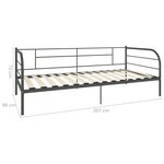 vidaXL Cadre de lit de repos sans matelas gris métal 90x200 cm