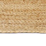 vidaXL Tapis de surface Carré Marron 120 x 120 cm Jute