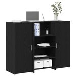 vidaXL Bureau de réception chêne noir 135x50x103 5cm bois d'ingénierie
