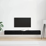 vidaXL Meuble mural avec tiroir 2 Pièces Chêne noir 102 x 30 x 20 cm