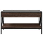 vidaXL Table basse avec LED infini chêne marron 70x50x38 cm