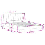 vidaXL Cadre de lit avec tête de lit Rose 140x190 cm Velours