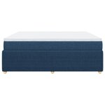vidaXL Sommier à lattes de lit avec matelas Bleu 180x200 cm Tissu