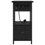 vidaXL Cabinet de chevet Chêne noir 60 x 30 x 61 cm Bois d'ingénierie