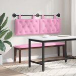 vidaXL Tête de lit suspendue Rose Tissu