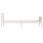 vidaXL Cadre de lit sans matelas blanc bois massif 90x200 cm