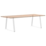 vidaXL Pieds de table à manger en forme de V  2 pièces  blanc  80 x (72-73 3) cm  acier