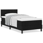 vidaXL Lit boxspring avec matelas avec matelas Noir 100 x 200 cm tissu