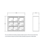 Bloc collectif Leabox  3x3  grade 3  simple face  intérieur  fixation murale  vert mousse ral 6005 finition brillante
