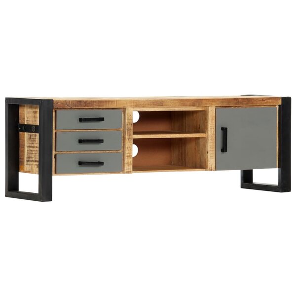 vidaXL Meuble TV 120 x 30 x 40 cm Bois massif de manguier