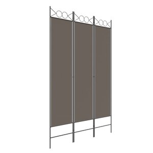 vidaXL Cloison de séparation 3 panneaux Anthracite 120x220 cm Tissu