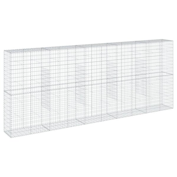 vidaXL Panier gabion avec couvercle 500x50x200 cm fer galvanisé