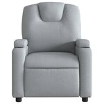 vidaXL Fauteuil inclinable électrique Gris clair Tissu